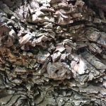 Layers of slag for a copper mine